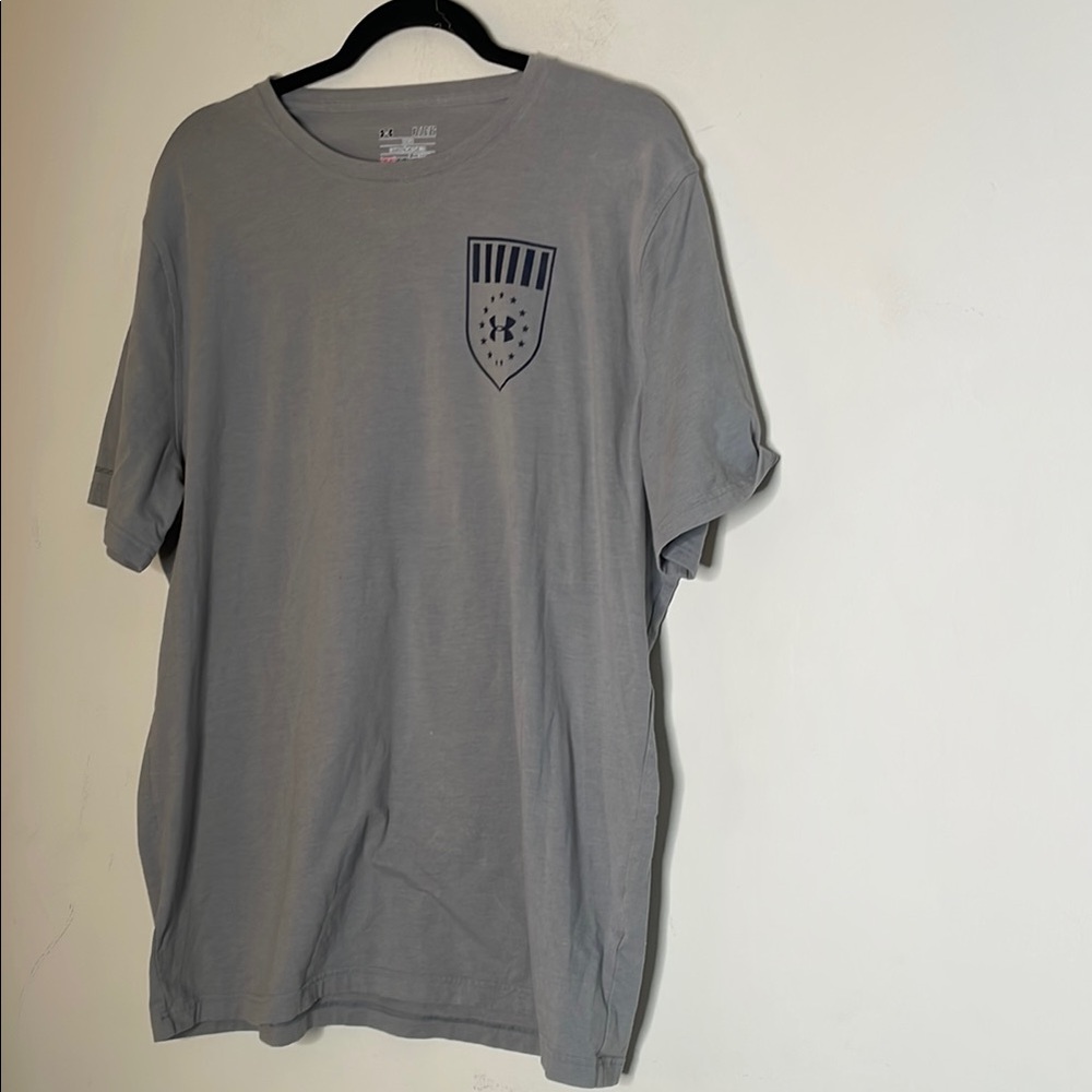 Under Armour Gray Short Sleeve Tee with Minimalist Design